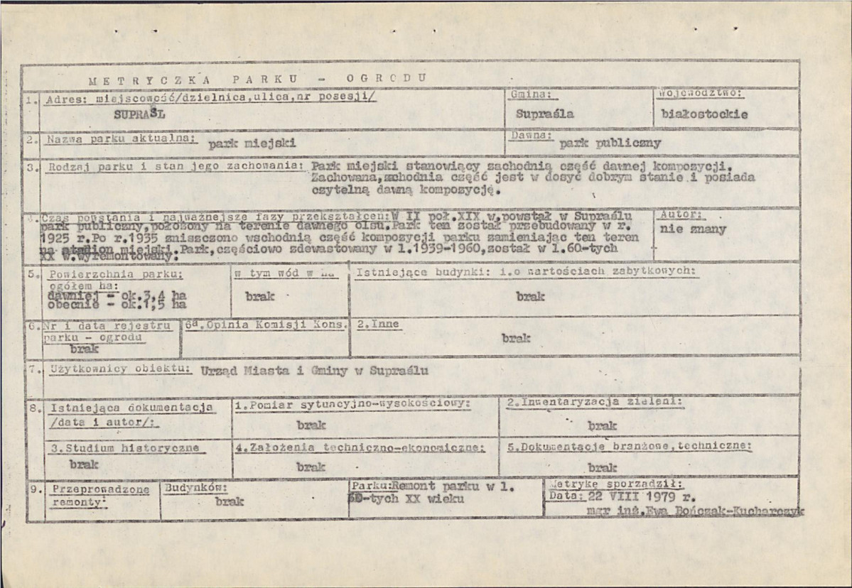 EP - Ewidencja parkowa, skan nr 5