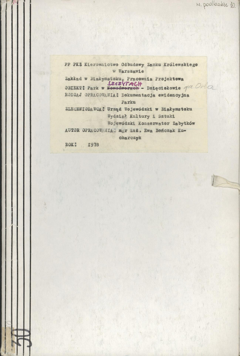 EP - Ewidencja parkowa, skan nr 1