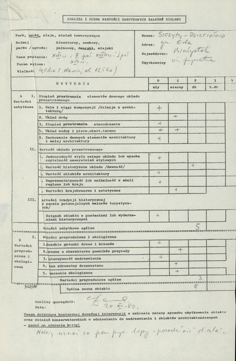 EP - Ewidencja parkowa, skan nr 3