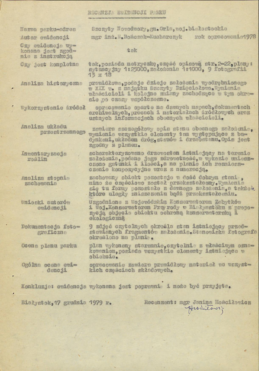 EP - Ewidencja parkowa, skan nr 6