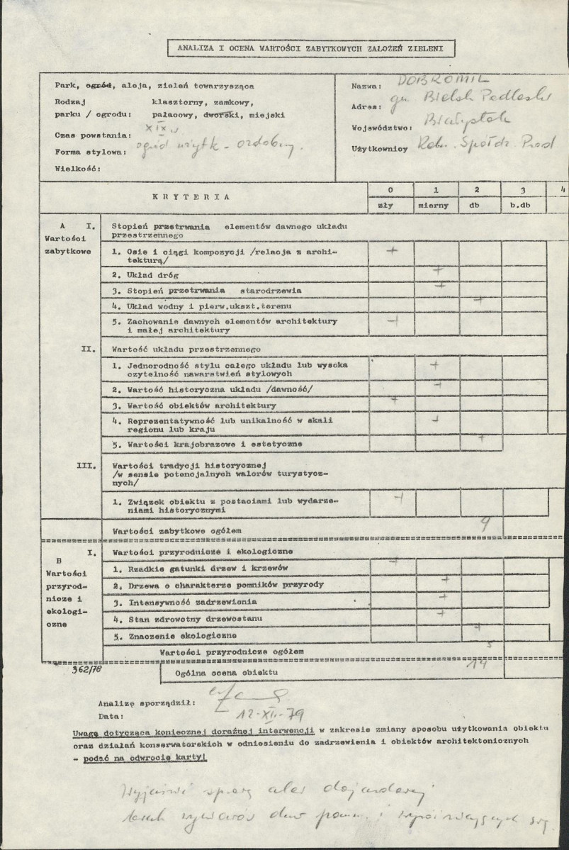 EP - Ewidencja parkowa, skan nr 3
