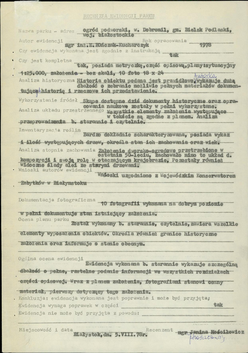 EP - Ewidencja parkowa, skan nr 4