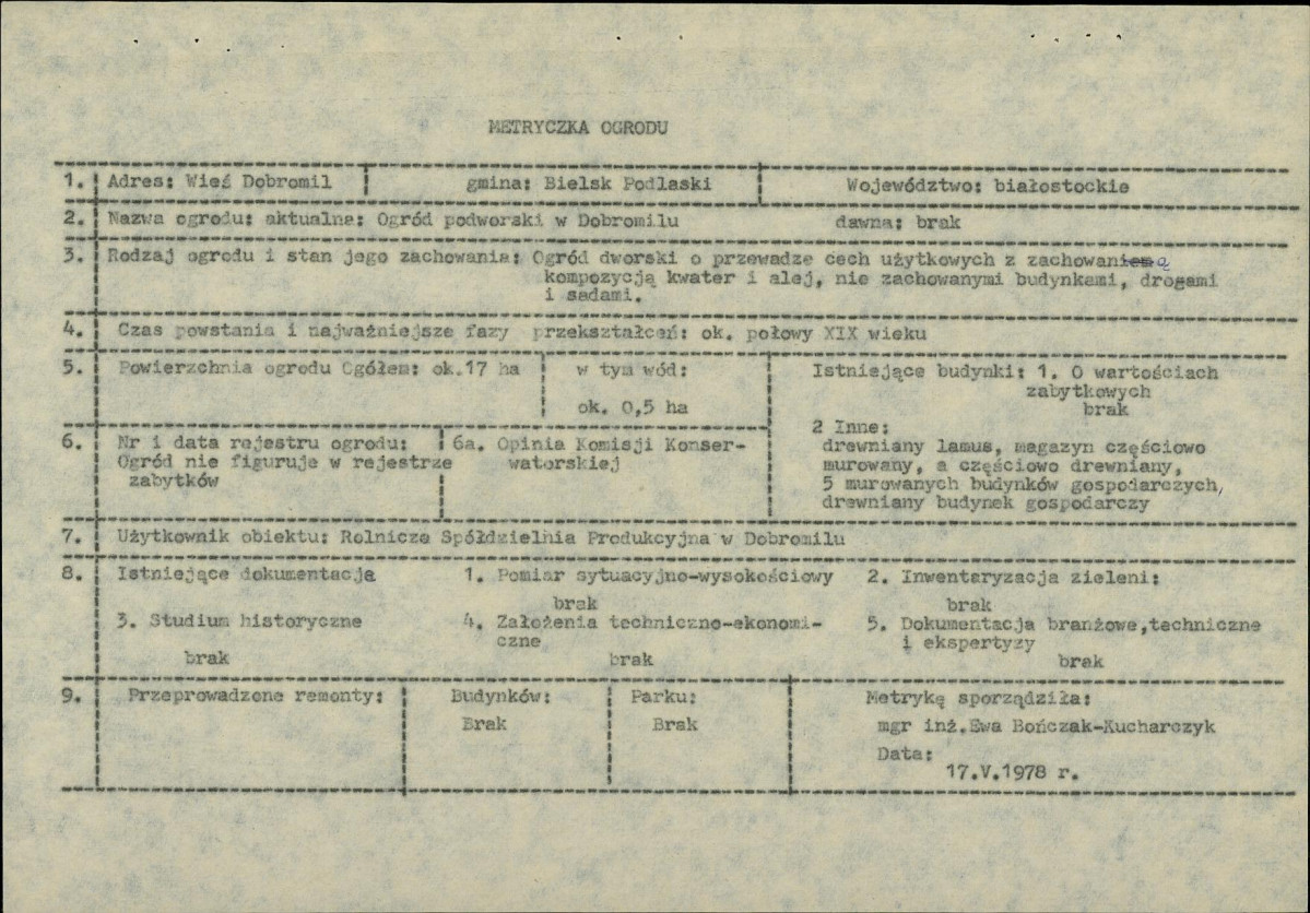 EP - Ewidencja parkowa, skan nr 6