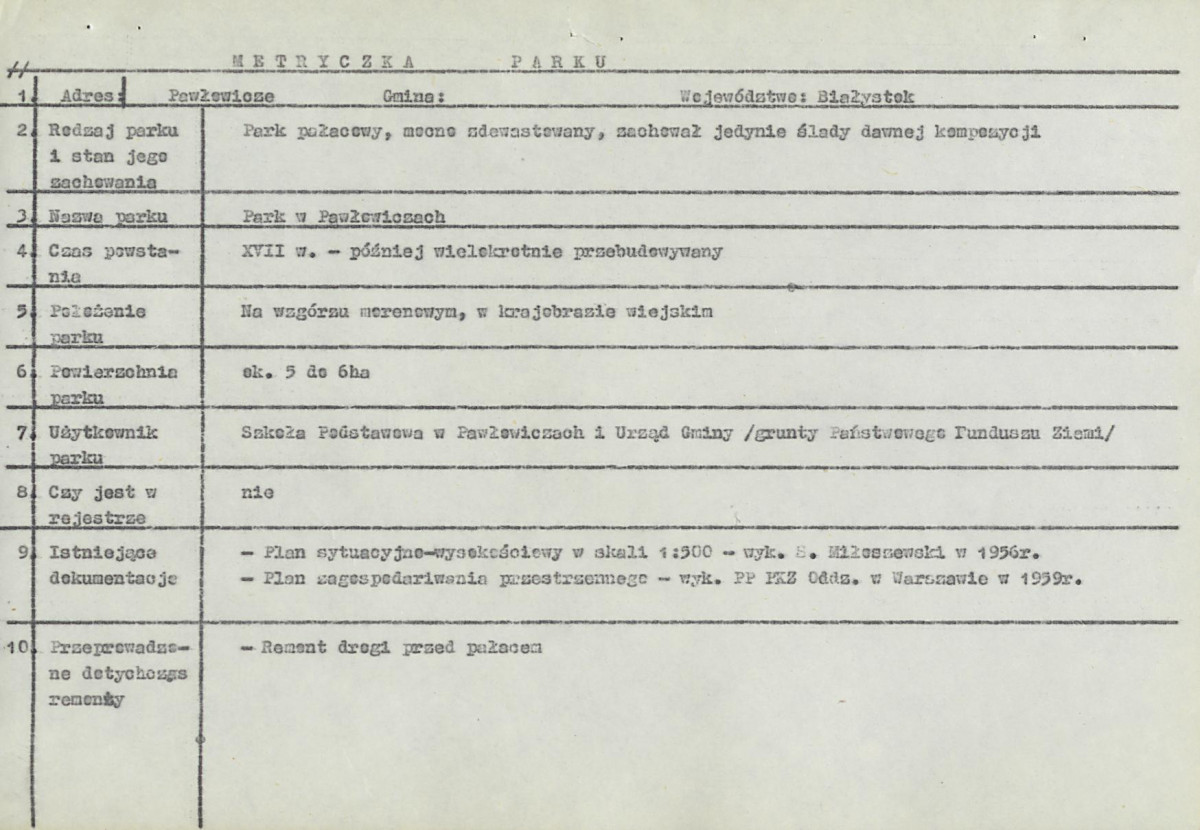 EP - Ewidencja parkowa, skan nr 5