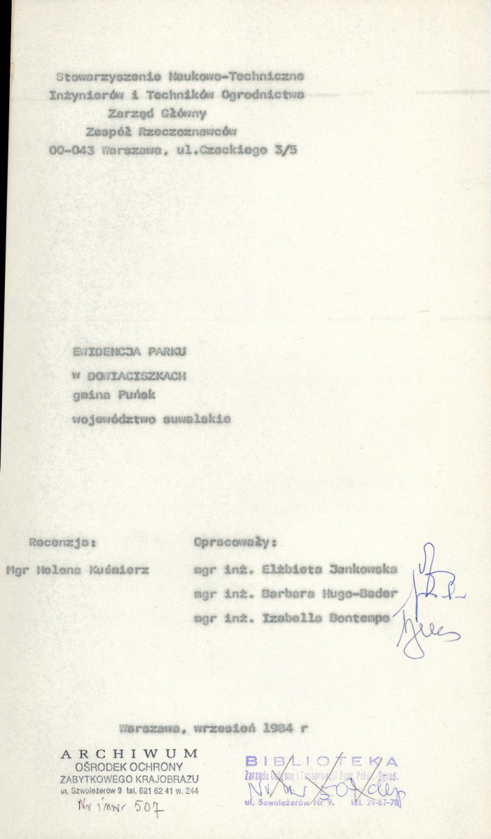 Ewidencja parkowa, skan nr 4