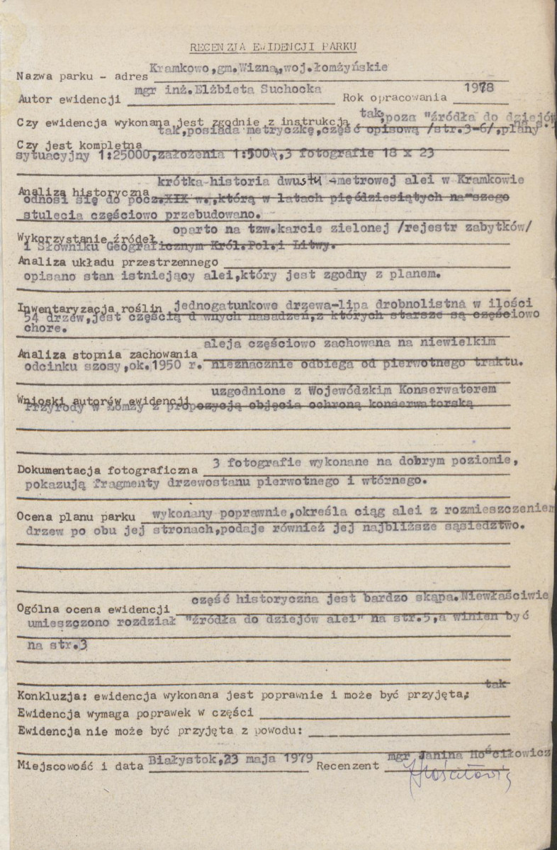 Ewidencja parkowa, skan nr 4