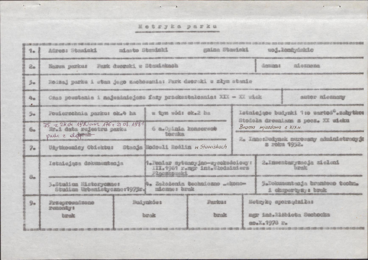 EP - Ewidencja parkowa, skan nr 6