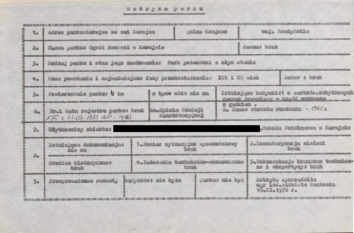 EP - Ewidencja parkowa, skan nr 6