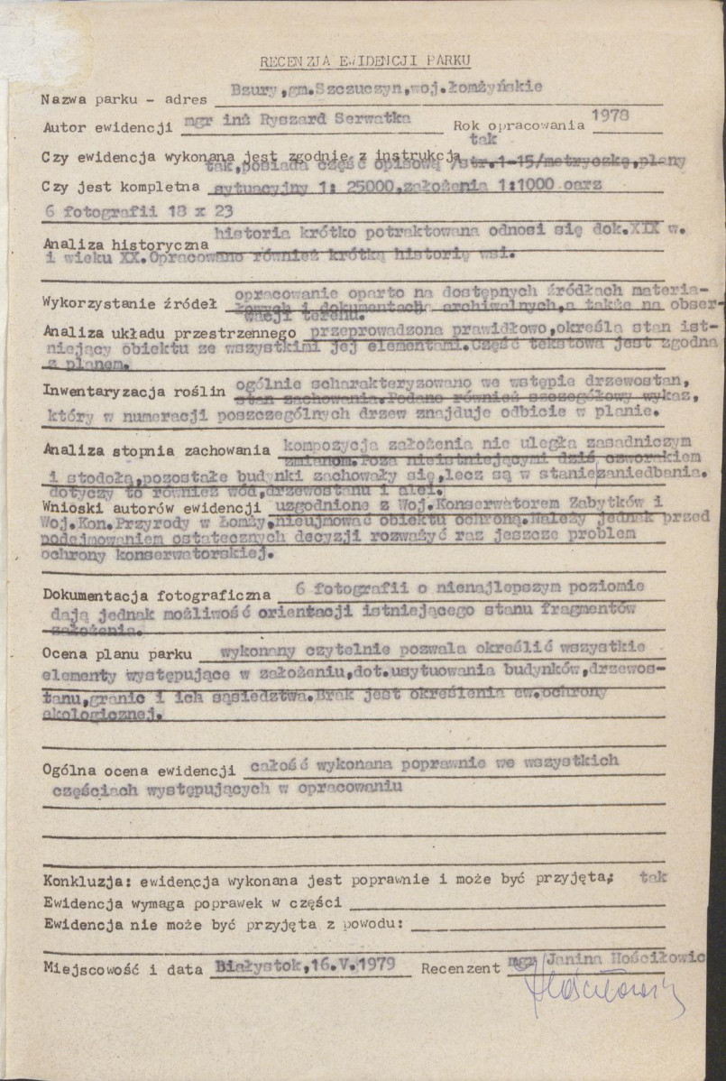 Ewidencja parkowa, skan nr 4