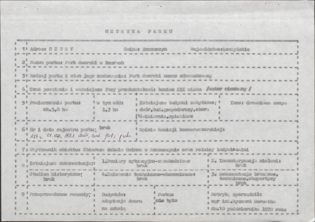 Ewidencja parkowa, skan nr 6