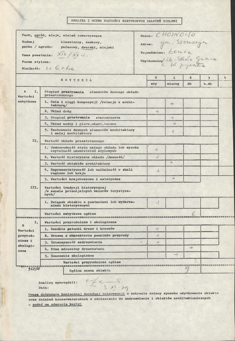 EP - Ewidencja parkowa, skan nr 3