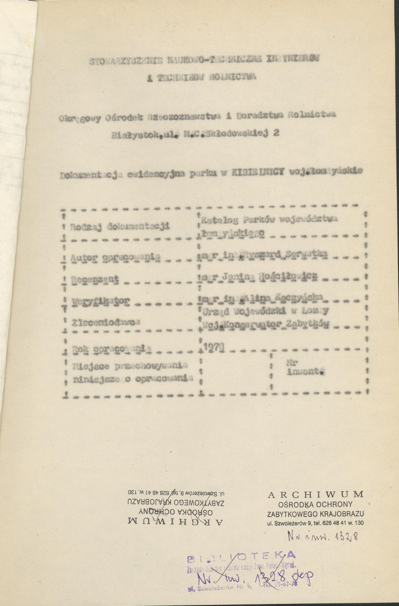 EP - Ewidencja parkowa, skan nr 4