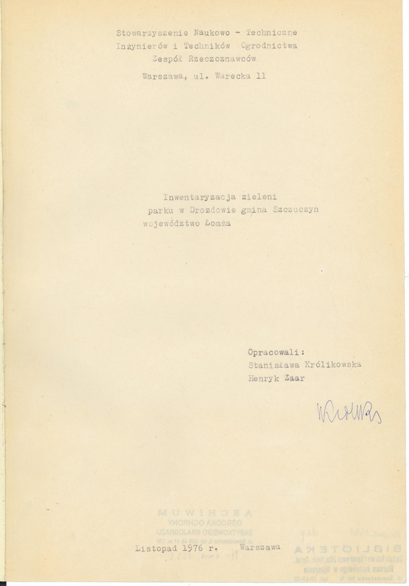 EP - Ewidencja parkowa, skan nr 3