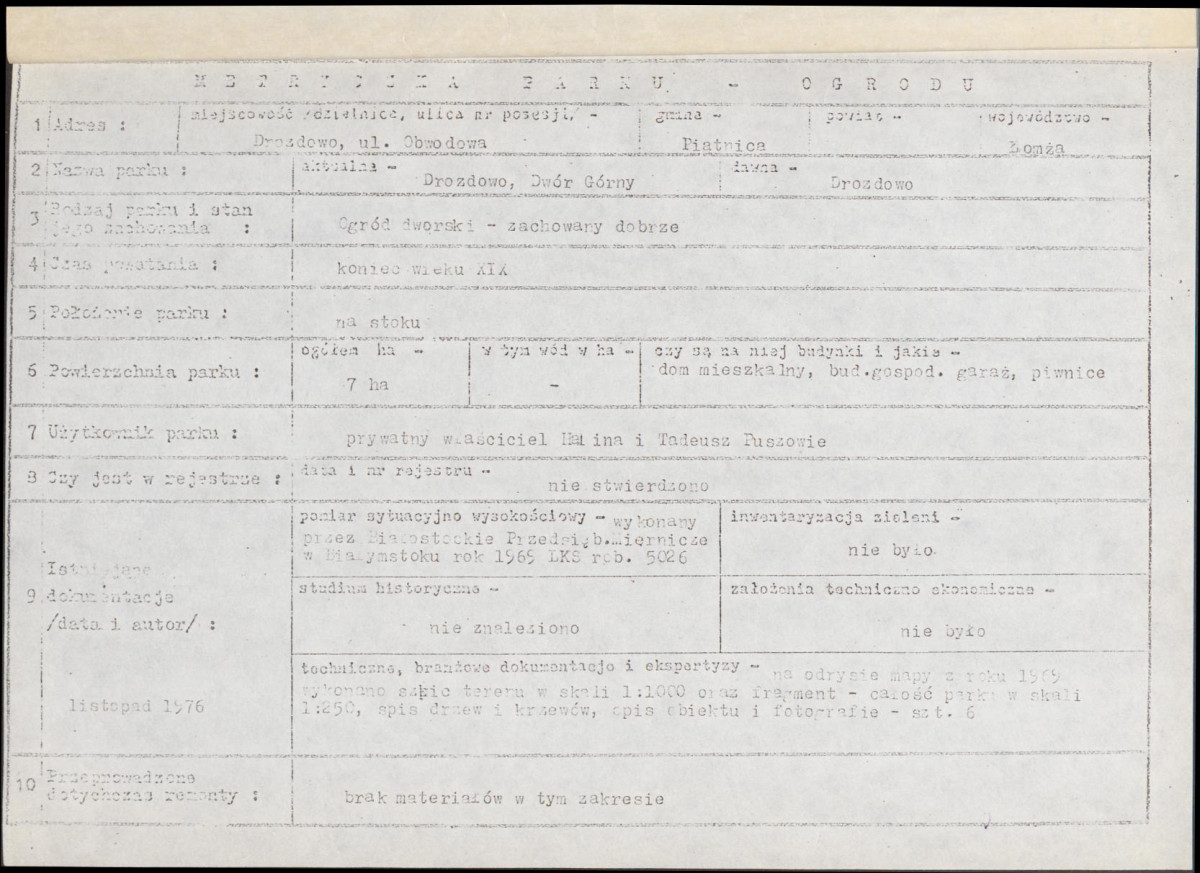 EP - Ewidencja parkowa, skan nr 8