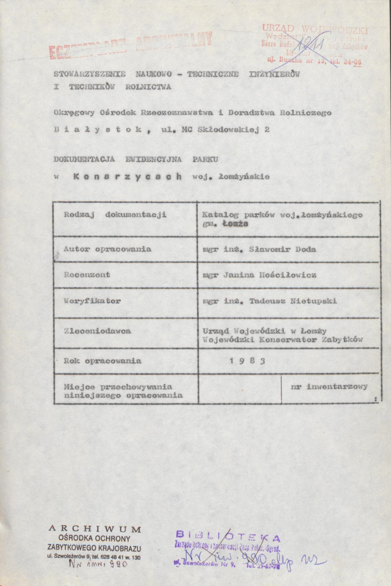 EP - Ewidencja parkowa, skan nr 4