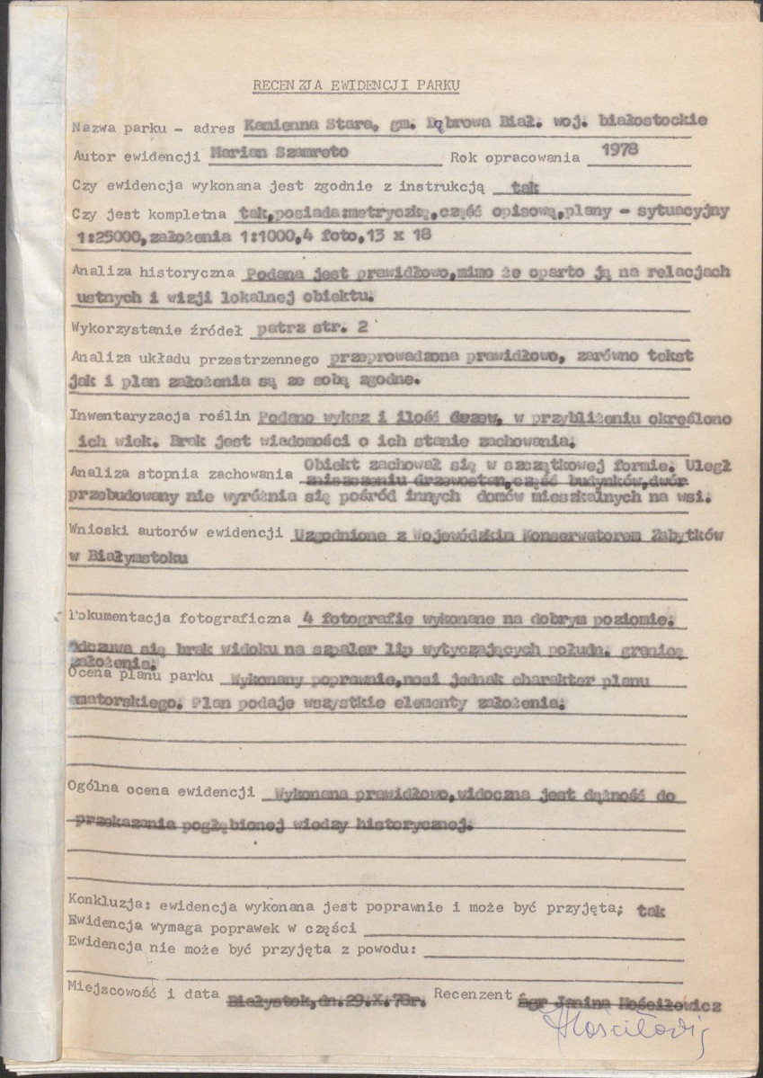EP - Ewidencja parkowa, skan nr 19