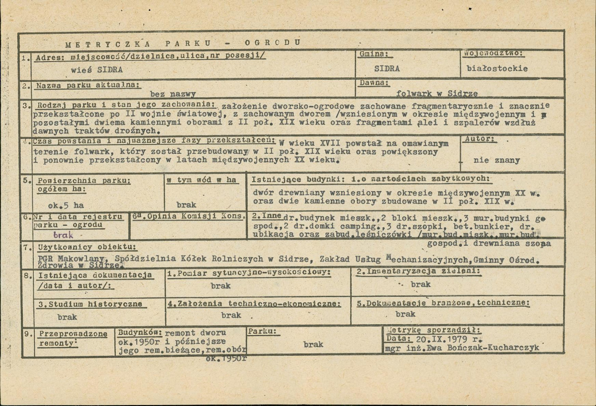 Ewidencja parkowa, skan nr 6