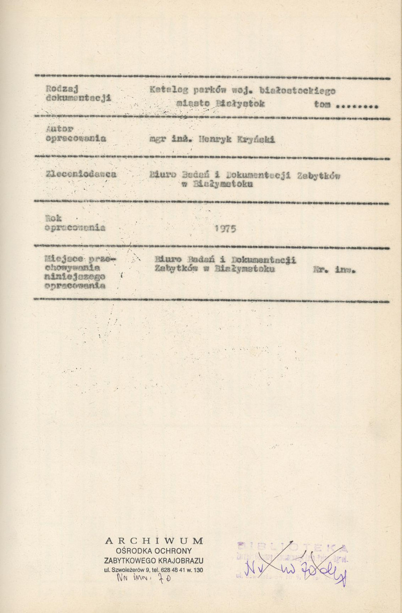 Ewidencja parkowa, skan nr 3