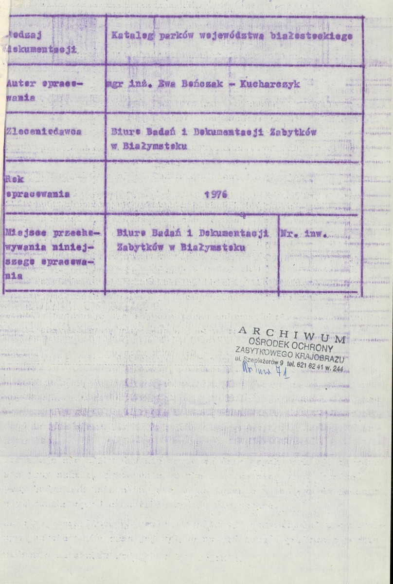 Ewidencja parkowa, skan nr 4
