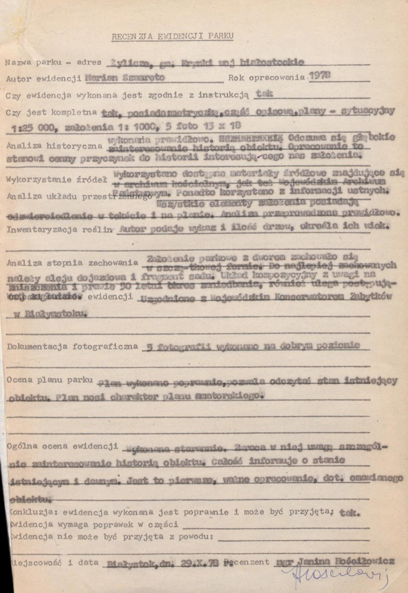 EP - Ewidencja parkowa, skan nr 4
