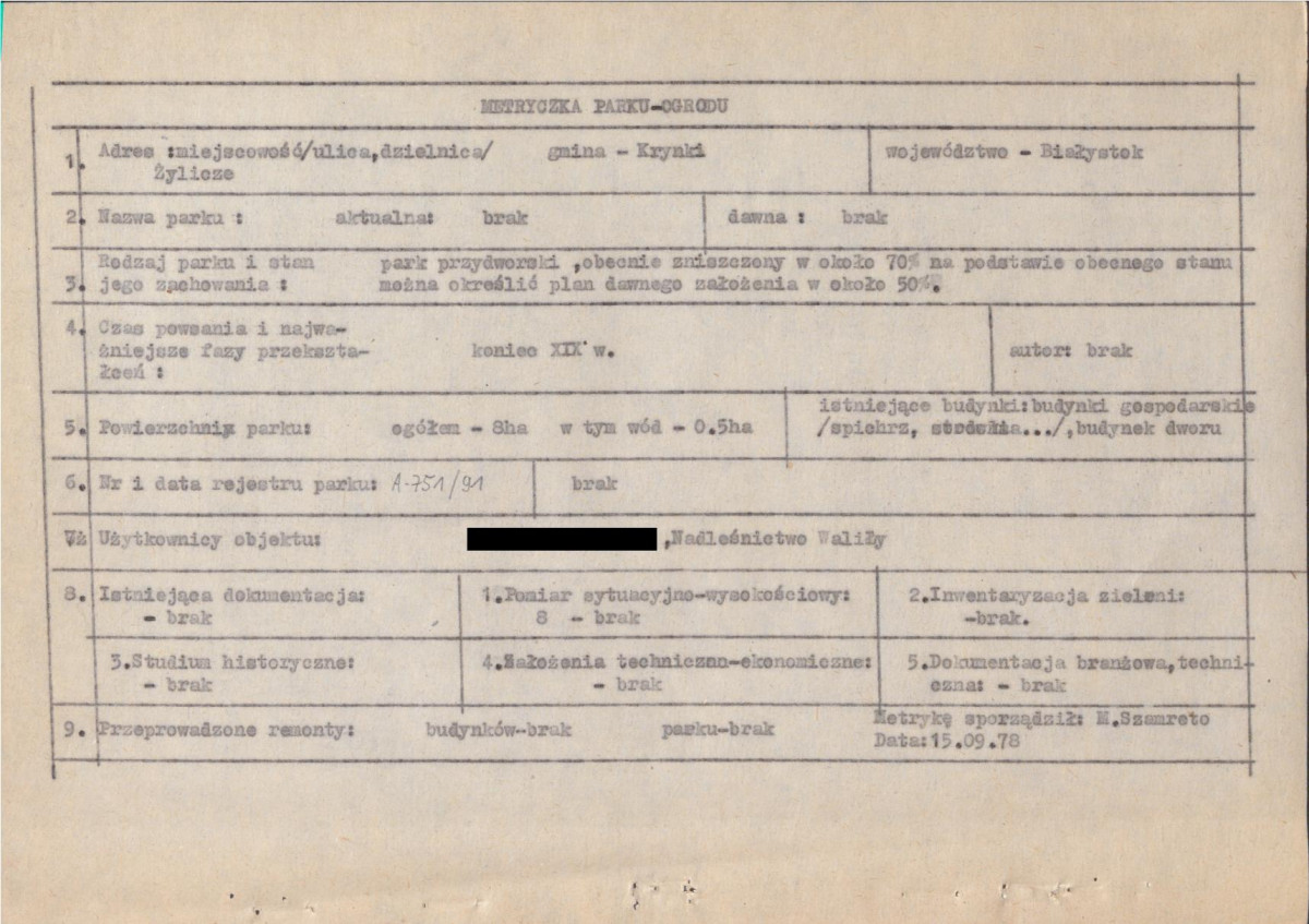 EP - Ewidencja parkowa, skan nr 12