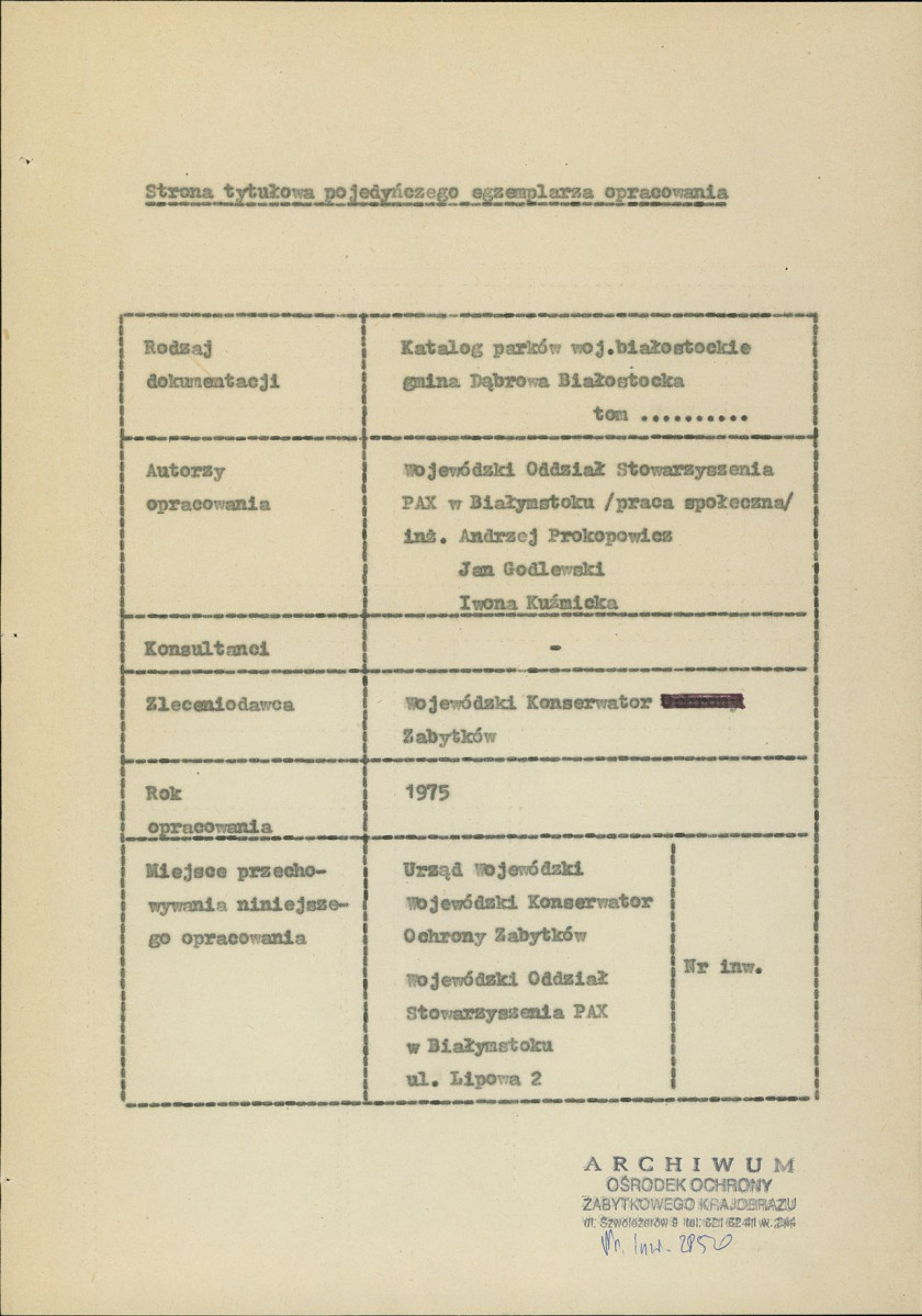 Ewidencja parkowa, skan nr 3