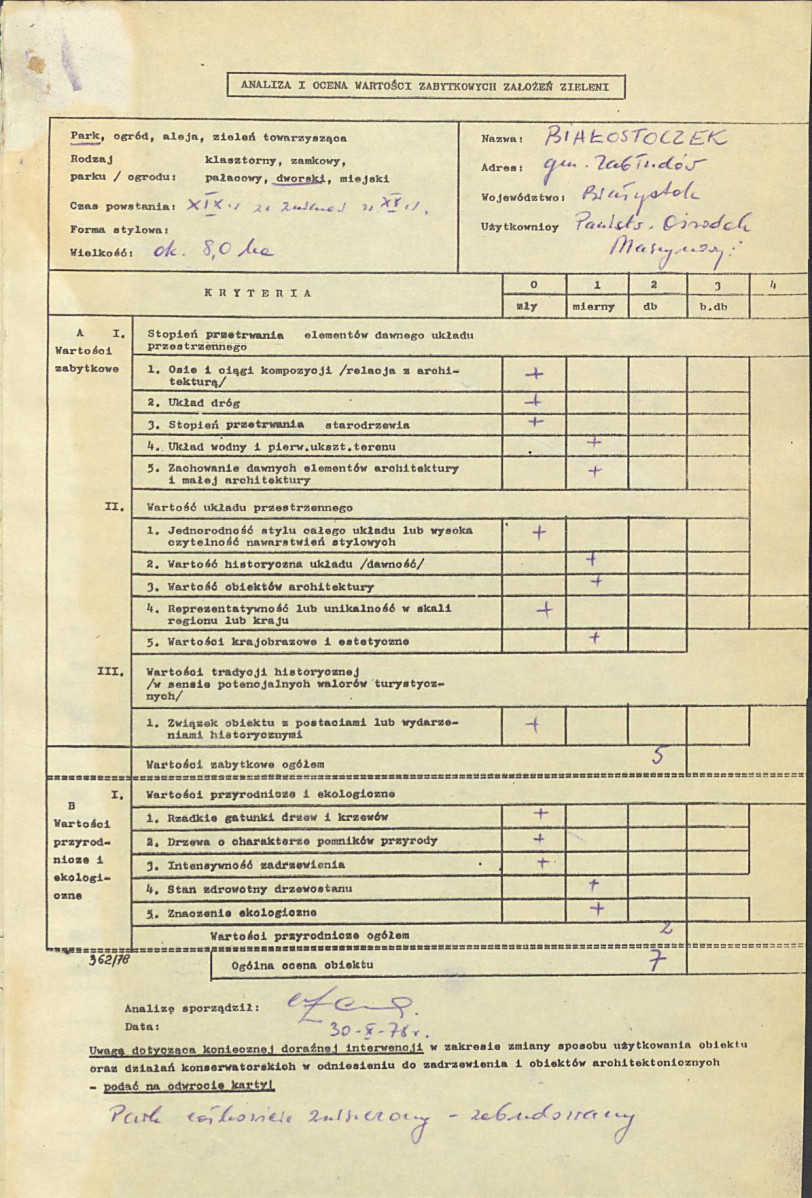 EP - Ewidencja parkowa, skan nr 3