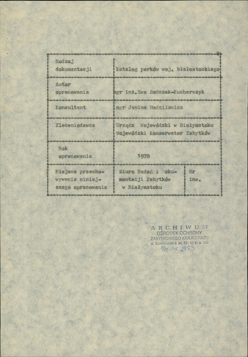 EP - Ewidencja parkowa, skan nr 6