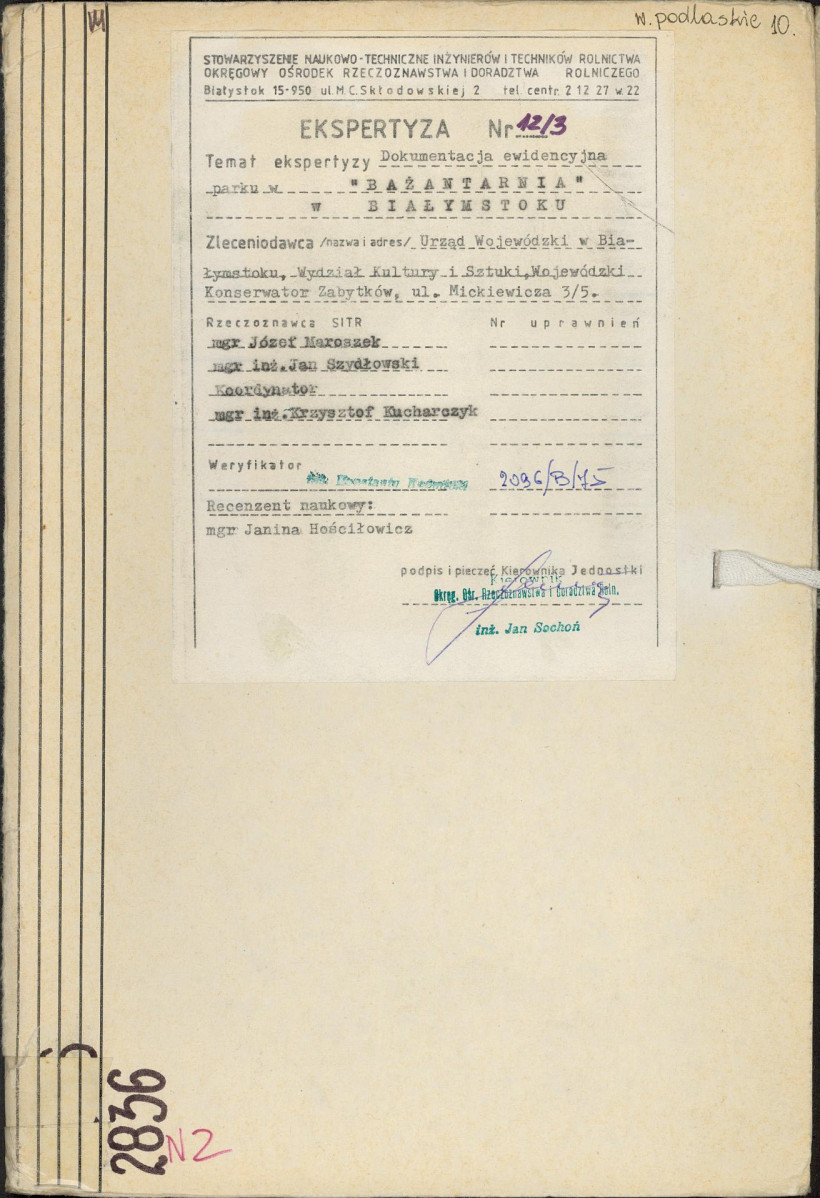 EP - Ewidencja parkowa, skan nr 1