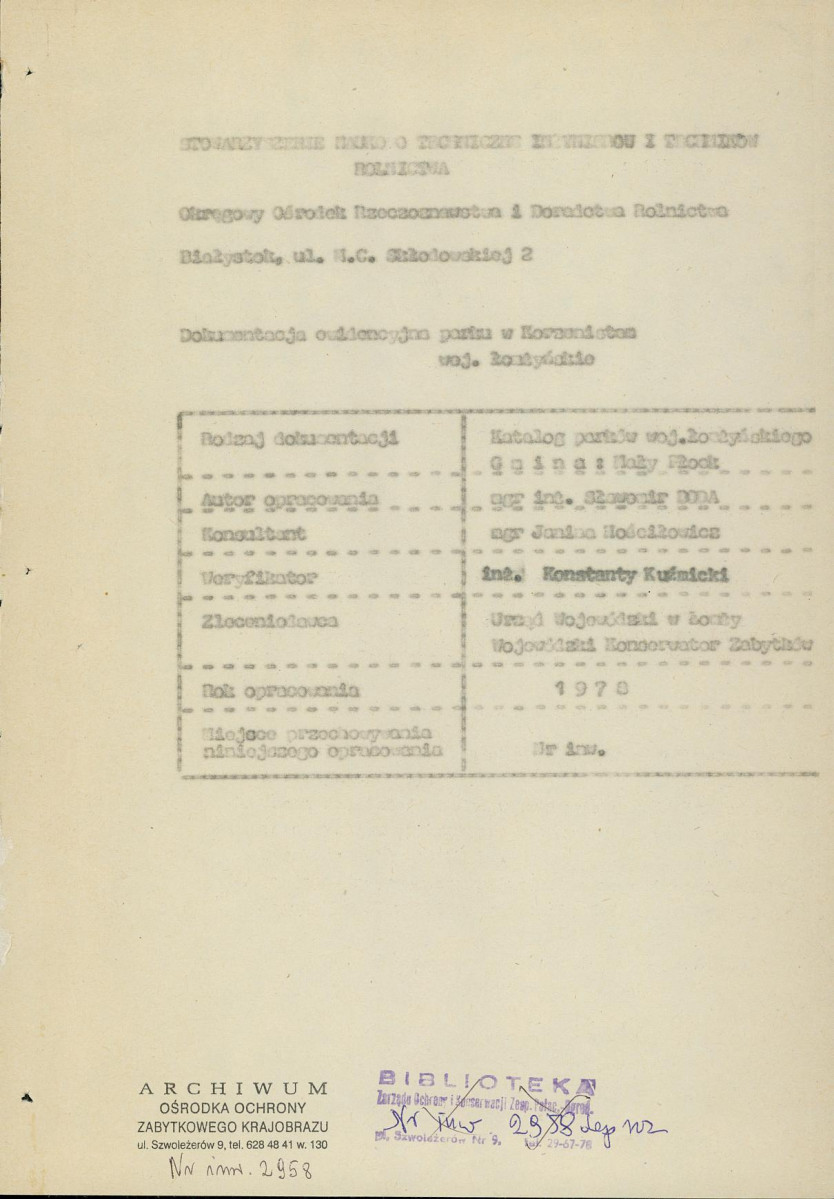 Ewidencja parkowa, skan nr 5