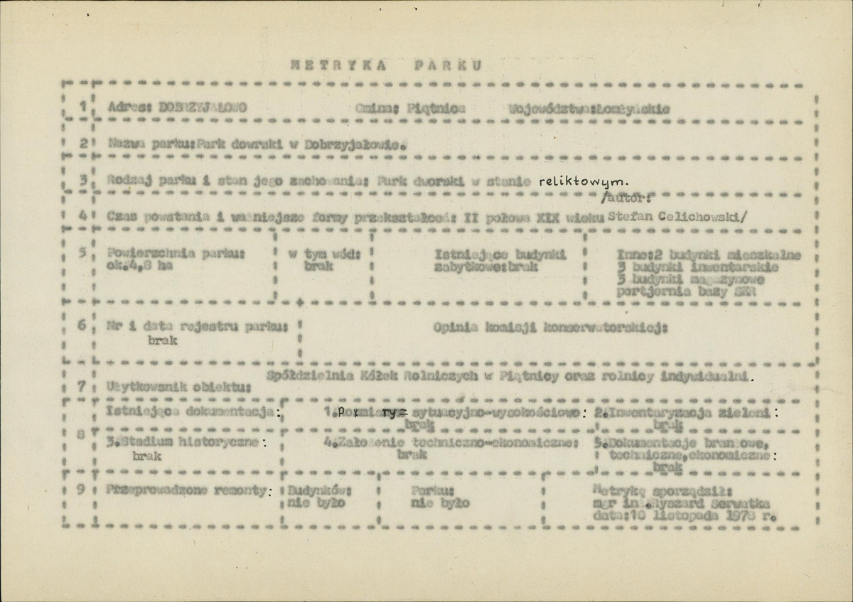EP - Ewidencja parkowa, skan nr 6