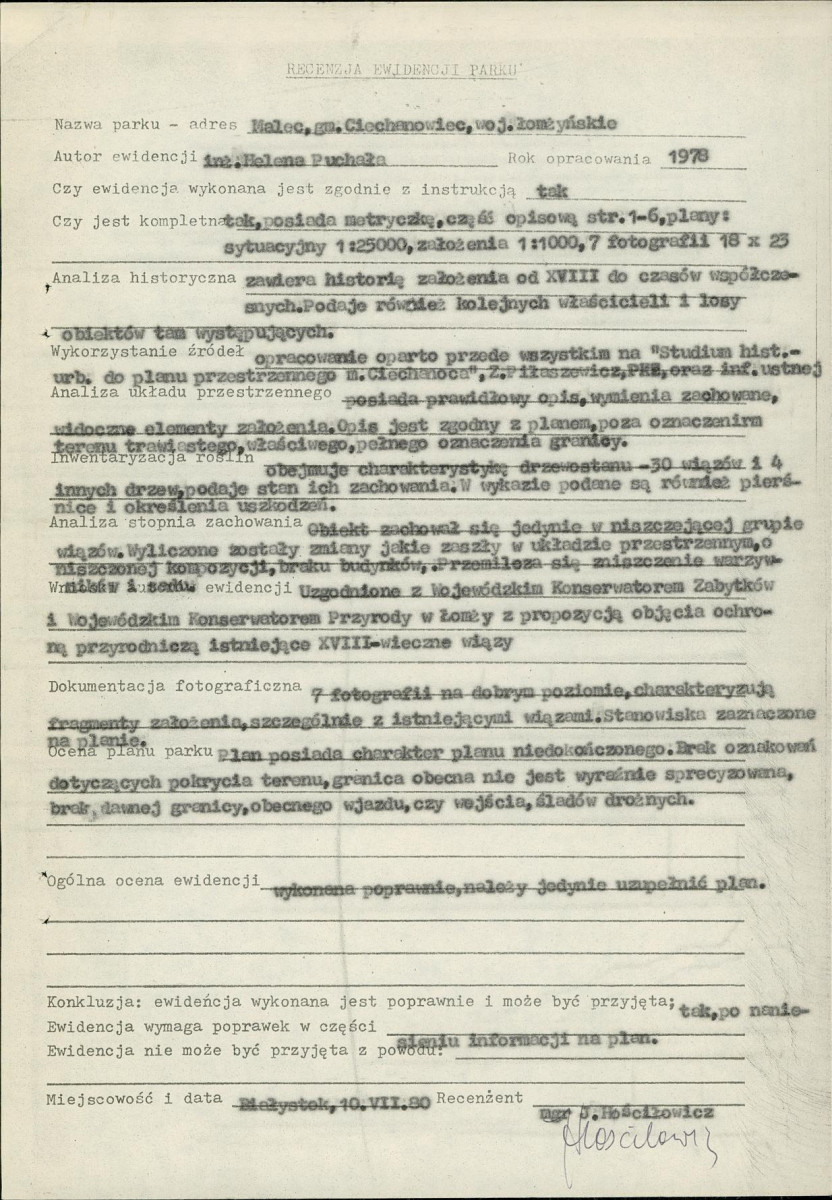 EP - Ewidencja parkowa, skan nr 22