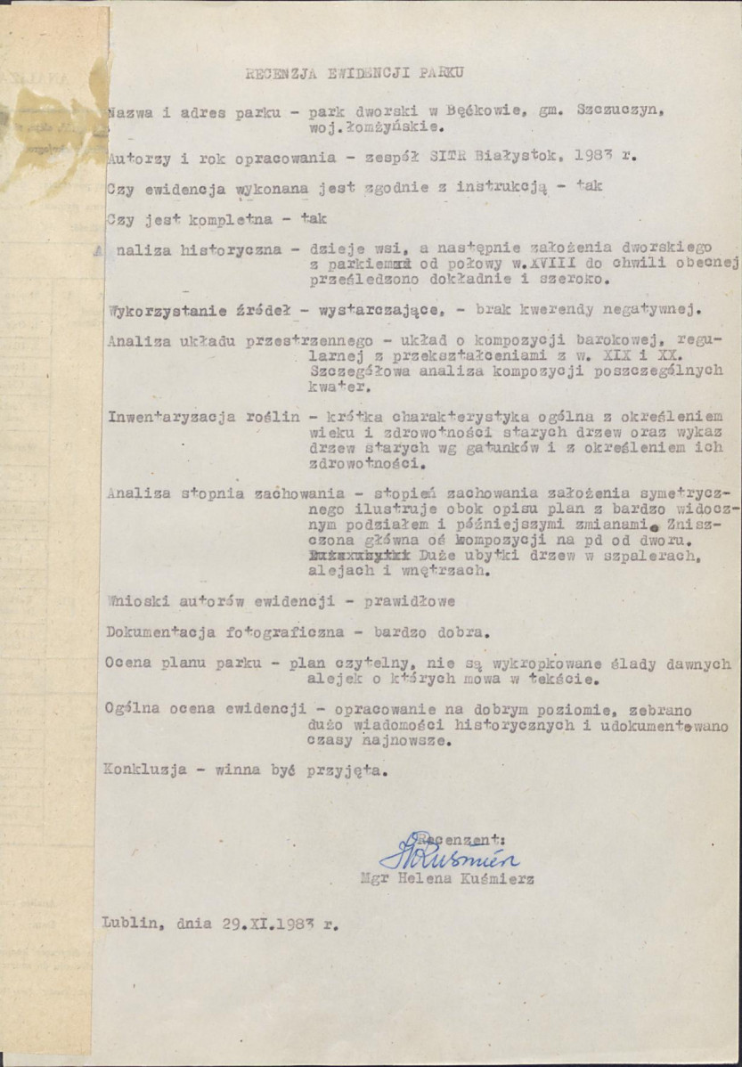 Ewidencja parkowa, skan nr 4