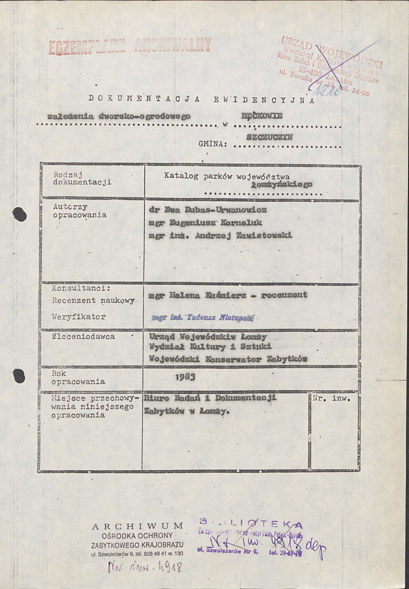 Ewidencja parkowa, skan nr 5