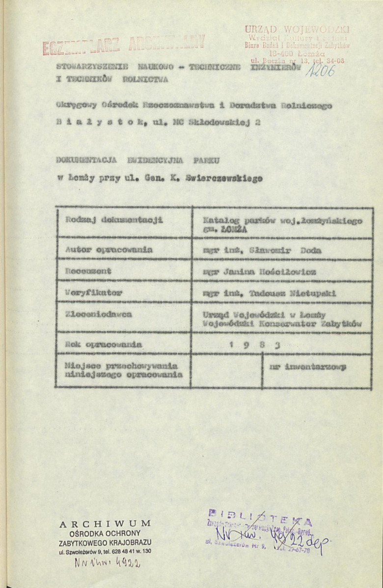 Ewidencja parkowa, skan nr 5