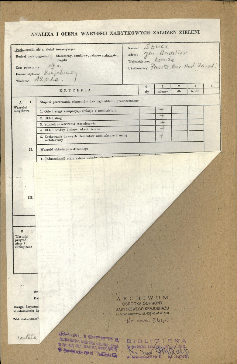 Ewidencja parkowa, skan nr 2