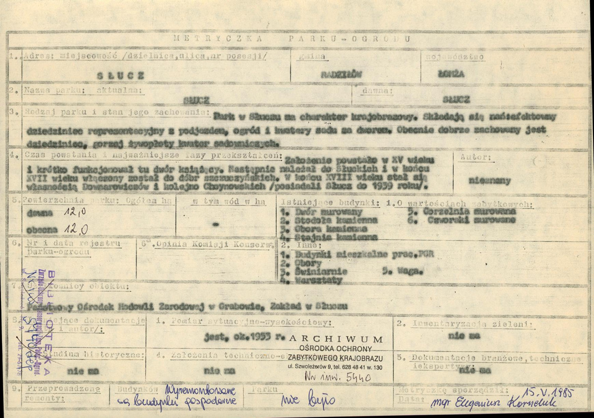 Ewidencja parkowa, skan nr 4