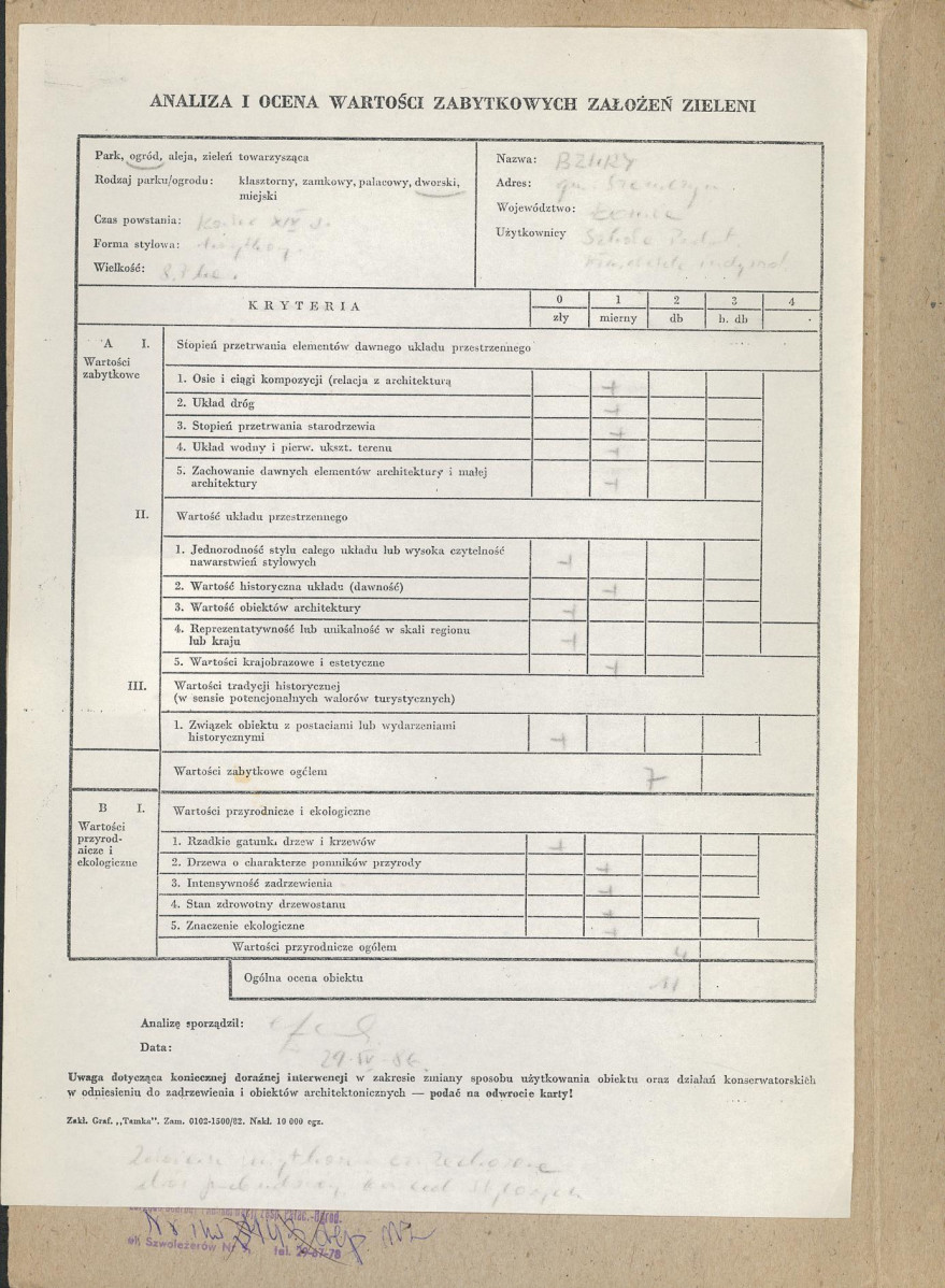EP - Ewidencja parkowa, skan nr 3