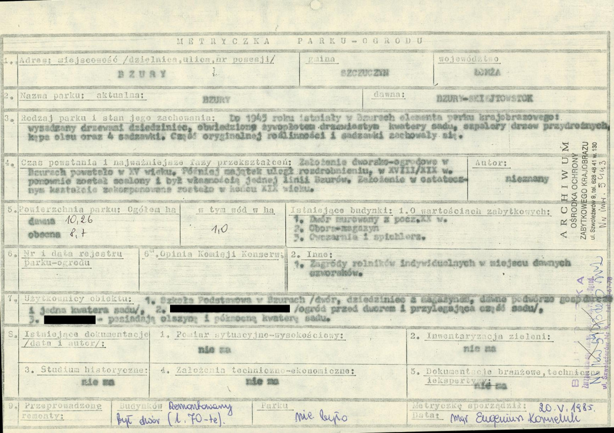 EP - Ewidencja parkowa, skan nr 4