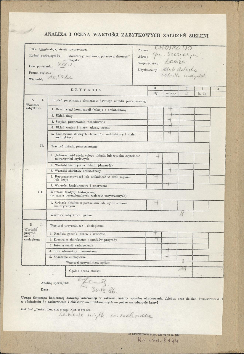 EP - Ewidencja parkowa, skan nr 3