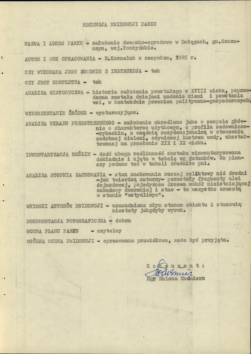 EP - Ewidencja parkowa, skan nr 5