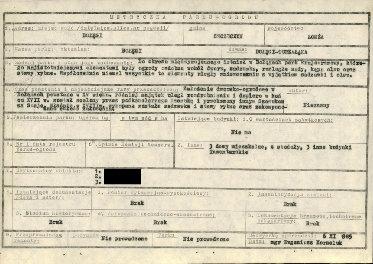 EP - Ewidencja parkowa, skan nr 6