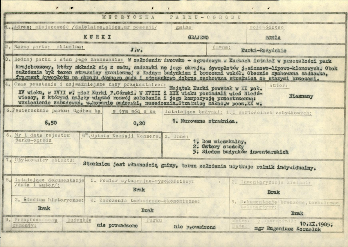 Ewidencja parkowa, skan nr 6