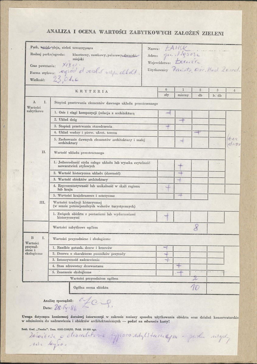 Ewidencja parkowa, skan nr 2