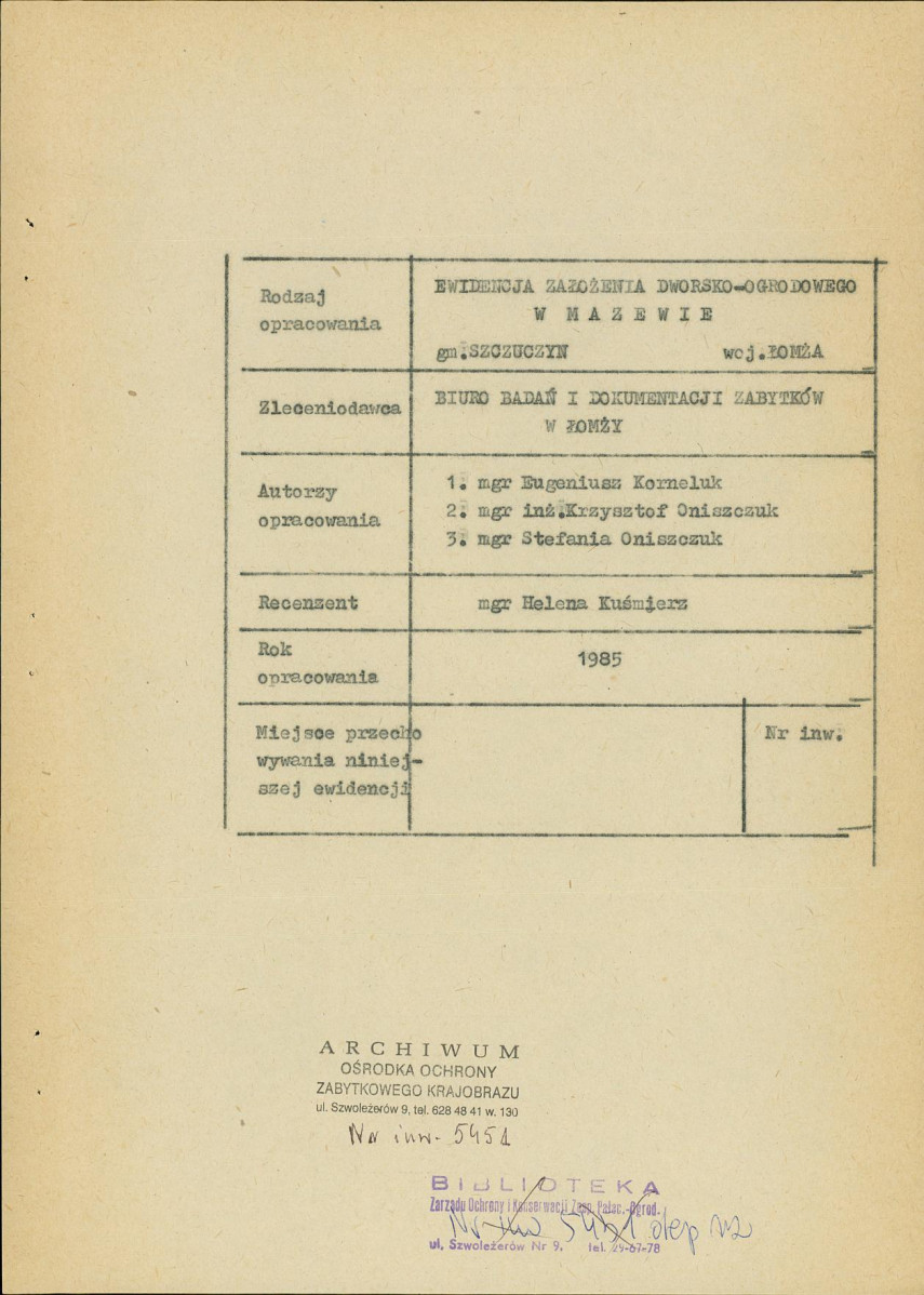 EP - Ewidencja parkowa, skan nr 4