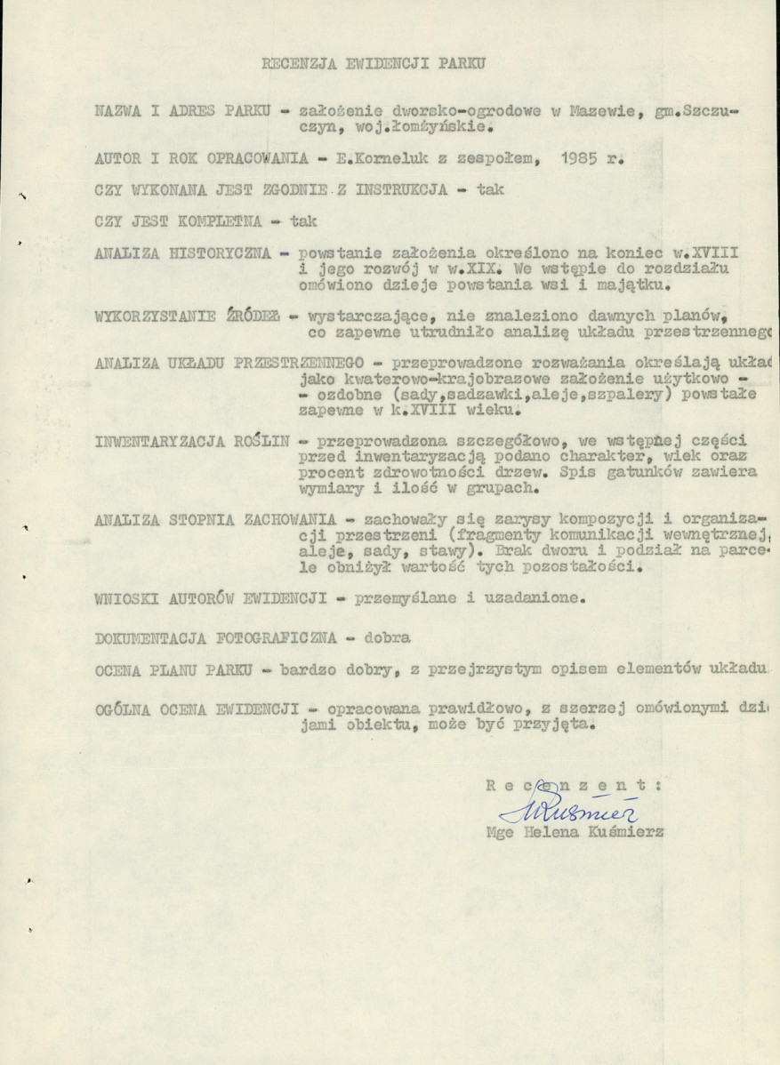 EP - Ewidencja parkowa, skan nr 5