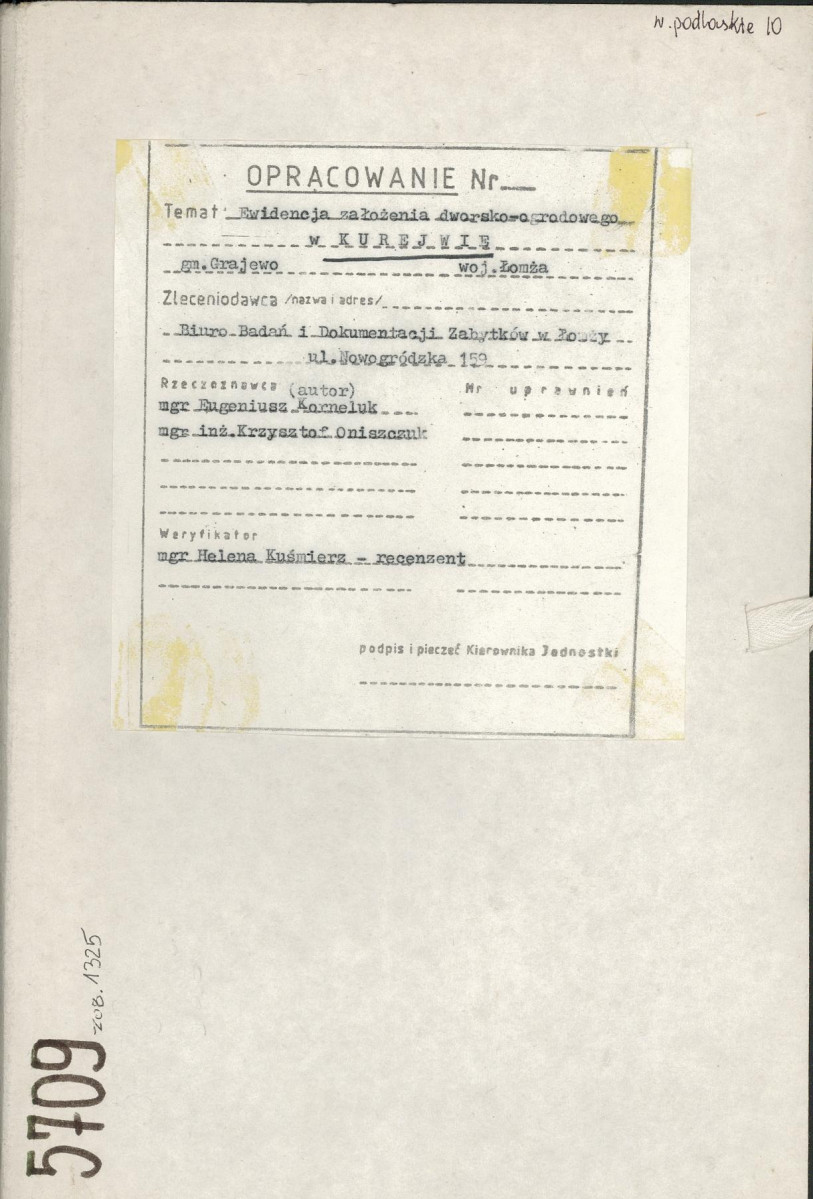 EP - Ewidencja parkowa, skan nr 1