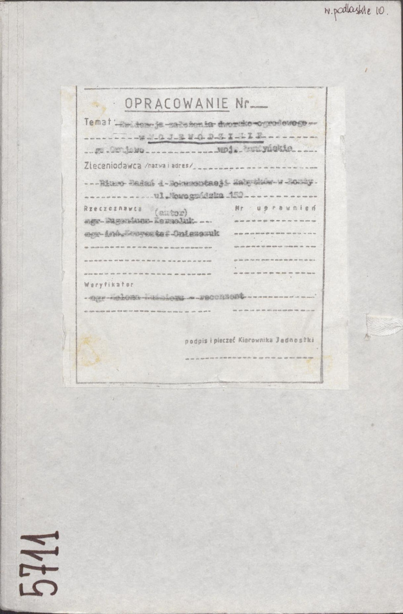 Ewidencja parkowa, skan nr 1