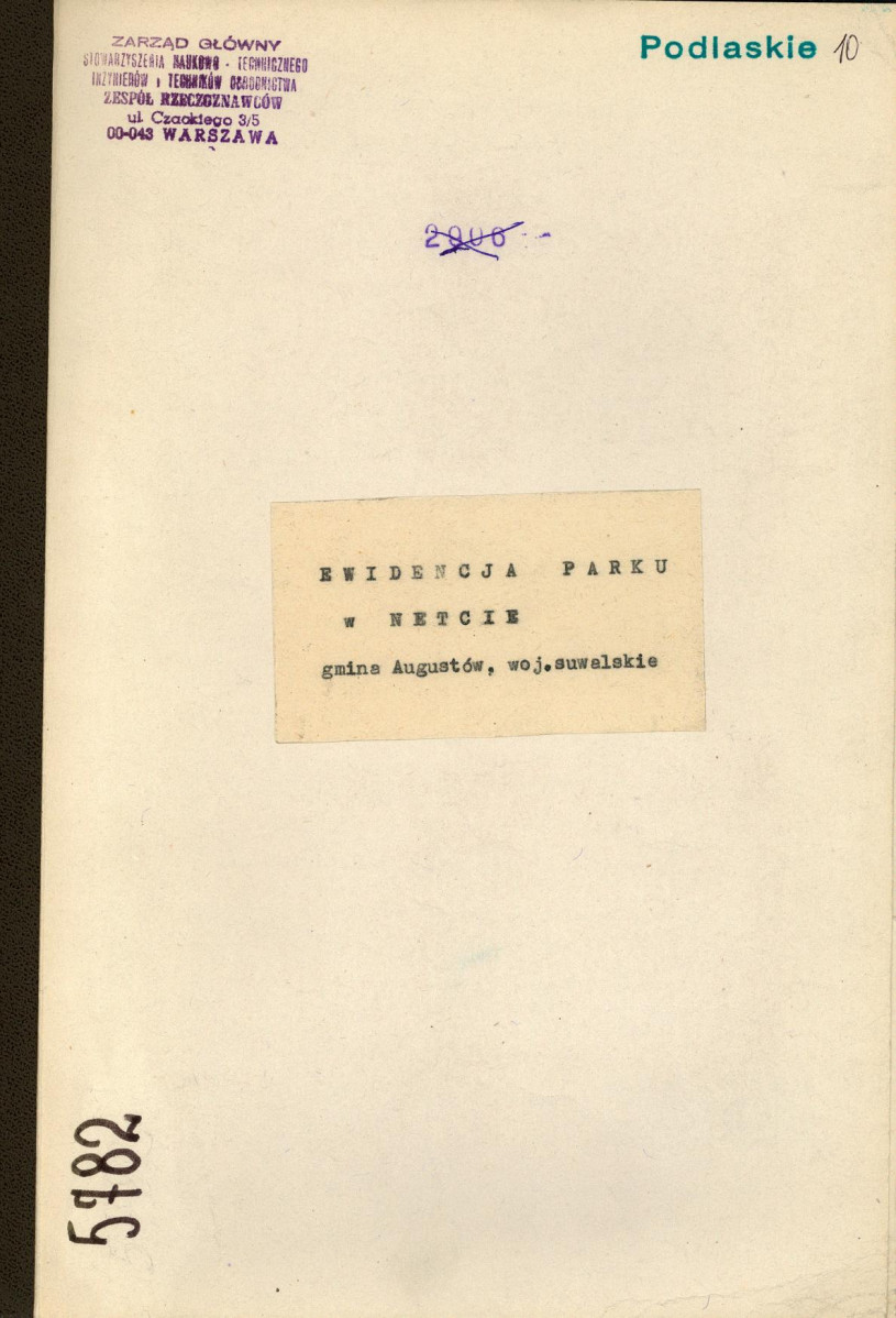 EP - Ewidencja parkowa, skan nr 1