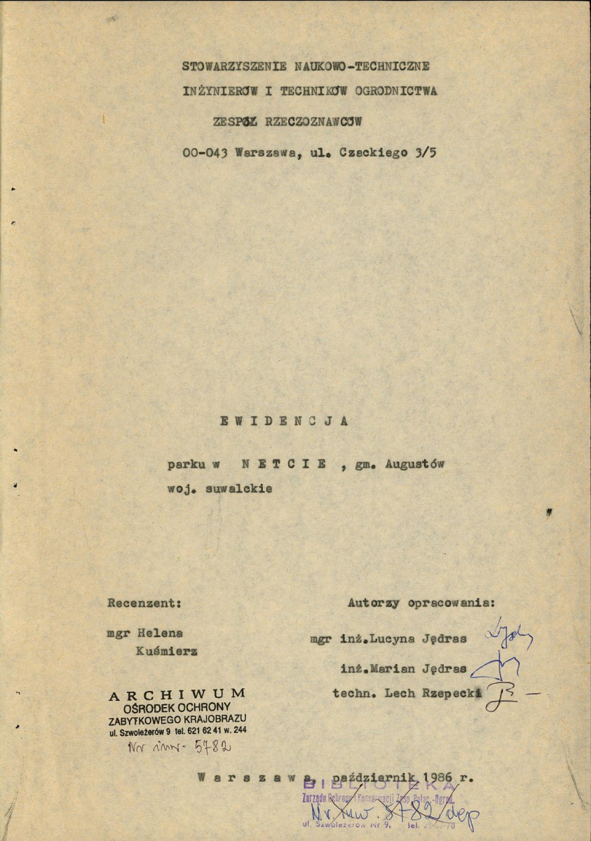 EP - Ewidencja parkowa, skan nr 4